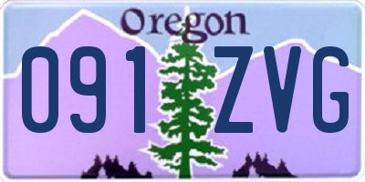 OR license plate 091ZVG