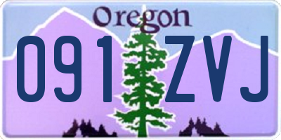 OR license plate 091ZVJ