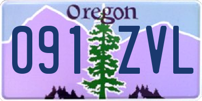 OR license plate 091ZVL