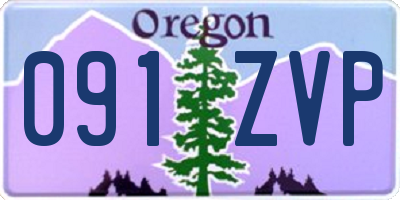 OR license plate 091ZVP