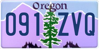 OR license plate 091ZVQ