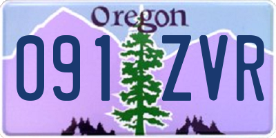 OR license plate 091ZVR