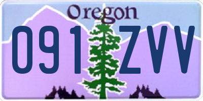 OR license plate 091ZVV
