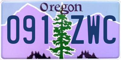 OR license plate 091ZWC