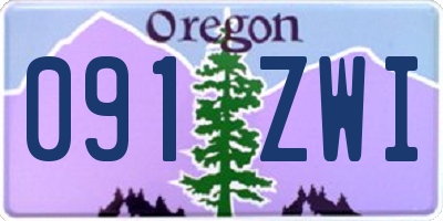 OR license plate 091ZWI
