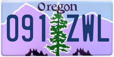 OR license plate 091ZWL