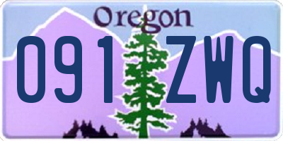 OR license plate 091ZWQ