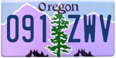 OR license plate 091ZWV
