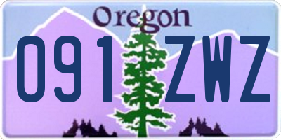 OR license plate 091ZWZ