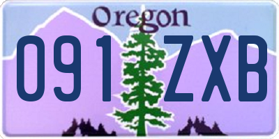 OR license plate 091ZXB