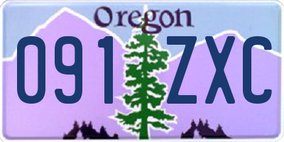 OR license plate 091ZXC