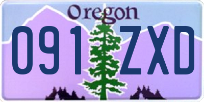 OR license plate 091ZXD
