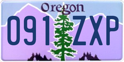 OR license plate 091ZXP