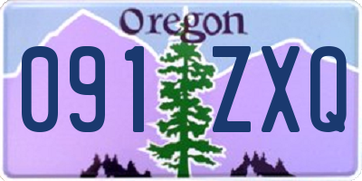 OR license plate 091ZXQ