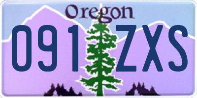 OR license plate 091ZXS