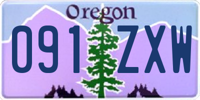 OR license plate 091ZXW