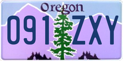 OR license plate 091ZXY