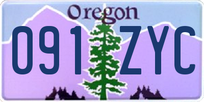 OR license plate 091ZYC