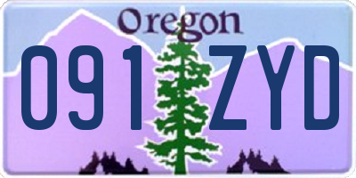 OR license plate 091ZYD