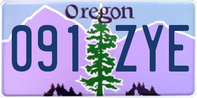 OR license plate 091ZYE