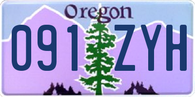 OR license plate 091ZYH