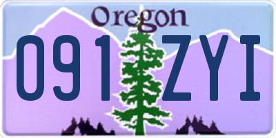 OR license plate 091ZYI