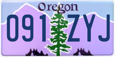 OR license plate 091ZYJ