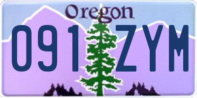 OR license plate 091ZYM