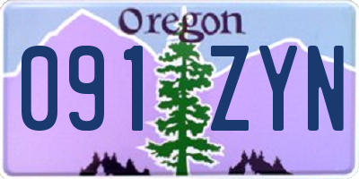 OR license plate 091ZYN