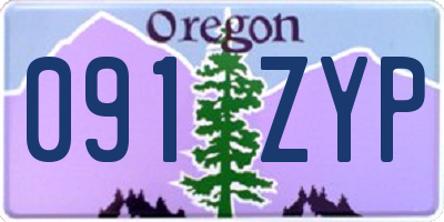 OR license plate 091ZYP