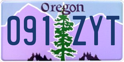 OR license plate 091ZYT