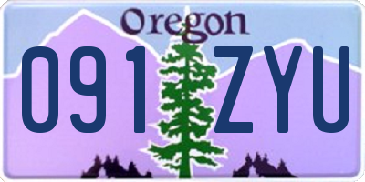 OR license plate 091ZYU