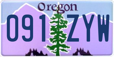 OR license plate 091ZYW
