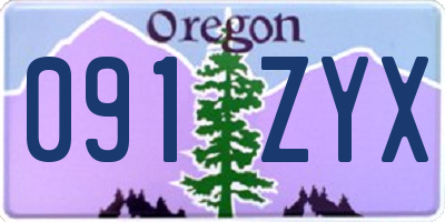 OR license plate 091ZYX