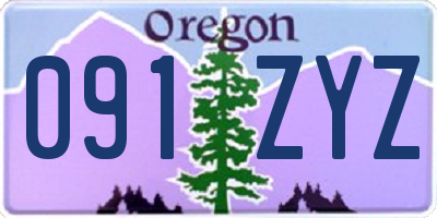OR license plate 091ZYZ