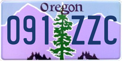 OR license plate 091ZZC