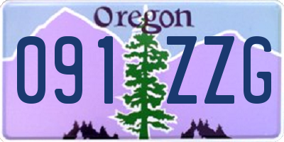 OR license plate 091ZZG