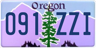 OR license plate 091ZZI