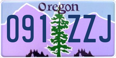 OR license plate 091ZZJ