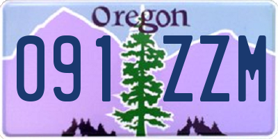 OR license plate 091ZZM