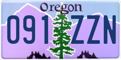 OR license plate 091ZZN