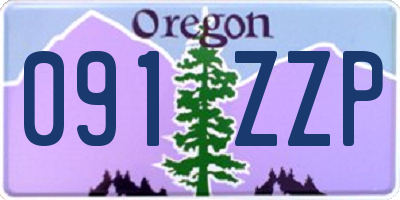 OR license plate 091ZZP