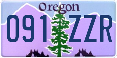 OR license plate 091ZZR
