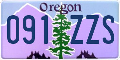 OR license plate 091ZZS