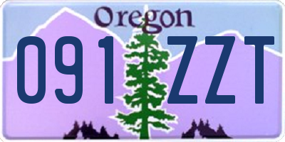 OR license plate 091ZZT