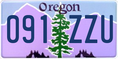 OR license plate 091ZZU