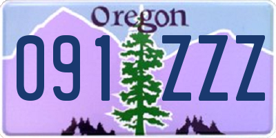 OR license plate 091ZZZ