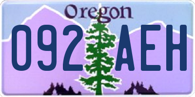 OR license plate 092AEH