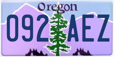 OR license plate 092AEZ
