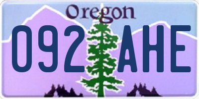 OR license plate 092AHE